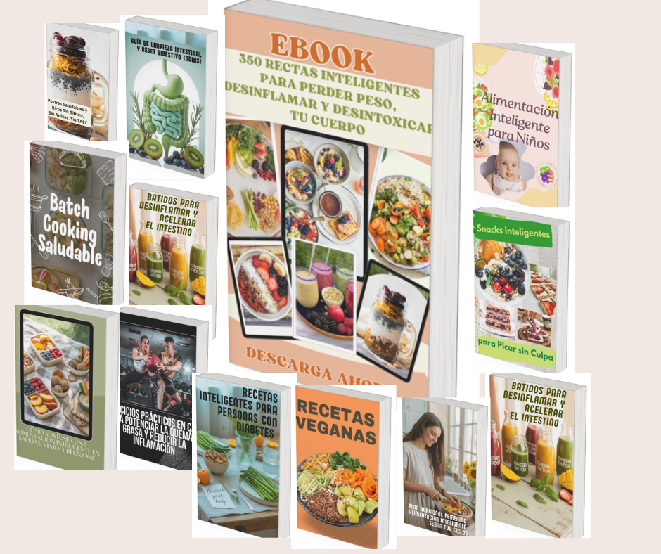 "350 Recetas Inteligentes: Para Bajar de Peso, Sin  Gluten, Sin Azúcar, Sin TACC"